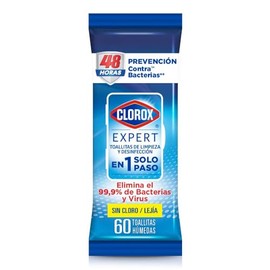 Clorox Toallitas Desinfectantes Expert Aroma Fresco 60 Unidades