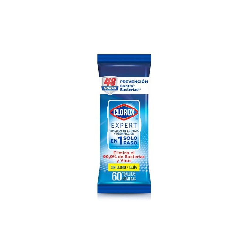 Clorox Toallitas Desinfectantes Expert Aroma Fresco 60 Unidades