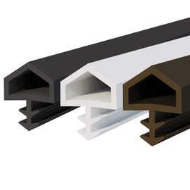 DQ-PP Door Seal, Black, 10 Metres, TPE Rubber, STD-05, Rebate Width: 12 mm, Groove Width: 4 mm, Room Door Seal, Rubber Seal, Sealing Tape, Frame, Frame Seal, Sealing Profile, Wooden Door