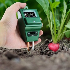 GAIN EXPRESS Soil pH, Moisture & Light Meter 3 Way Tester Kit Gardening Acidity Probe Test Tool Watering Quality for Garden Farm Lawn Household Indoor Outdoor (pH/moisture/Light range (Green))