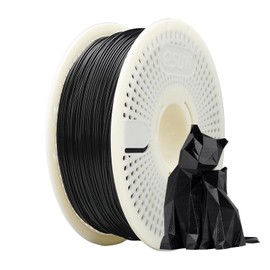 eSUN PLA+ Refilament 1.75mm and Upgarded eSpool+ Set, Reusable and Removable Filament Spool Replacement with 3D Printer Refill PLA Plus, 1KG Spoolless 3D Printing Filament, Black