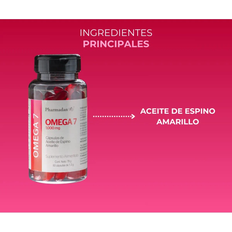 Omega 7 Aceite De Espino Amarillo 1000mg C/60 Caps