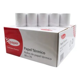 Caja Papel Rollos Termico 80x70 Mm 50 Precio Incluye Iva                                                                                              