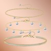 FFWTPY 3 PCS Ankle Bracelets for Women 14K Gold Plated