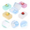 Beavorty 5pcs Unique Cartoon Design Lens Cases Plastic Storage Boxes