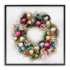 Stupell Industries Festive Ornamental Wreath Minimal Christmas Charm, Design by