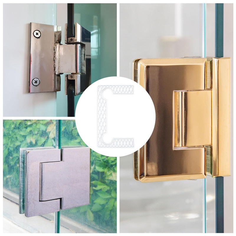 uxcell 10Pcs Glass Hinge Gasket, Plastic, Transparent, Unfinished, HARDWARE HINGE,