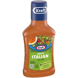 kraft (4 Pack) Kraft Zesty Italian Salad Dressing, 8 Fl Oz Bottle