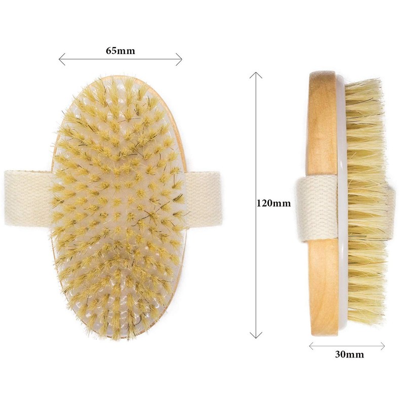 Ana Wiz™ Wooden Body Brush with Medium Natural Boar Bristles,