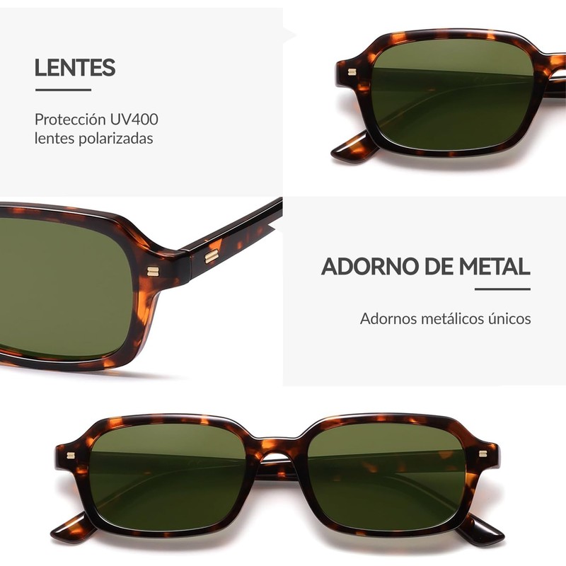Gafas De Sol Rectangulares Con Estilo,Gafas De Sol Unisex De