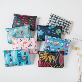 Character Small Cute Figure Pattern Foldable Simple Tote Shopper Bag Portable Mini Pouch R1 Free Size / Navy Cactus 20ea