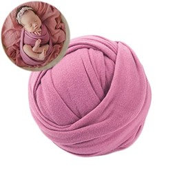 Zeroest Newborn Photography Outfits Props Stretch Wraps for Baby Boys & Girls Photoshoot Posing Blanket (Dusty Pink)