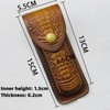 Folding Pocket Knife Sheath 5.2" Cow Leather Belt Case Case