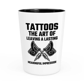 Luxe Gifting Tattoo Artist Shot Glass 1.5oz - The art of - Tattoo Gifts Tipping Skin Deep Ink Tattoo Lover Tattooing Tattooist