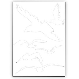 Bird Protection and Window Protection – 6 Stickers – Protection Against Bird Strikes – Sticker Birds (White)