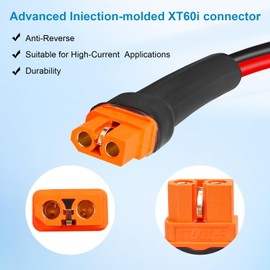 10AWG 20FT Solar to XT60i Extension Cable 3 6 10 35 50 75 100FT Heavy Duty Adapter Cable Connector XT60i Wire for Portable Power Station, Solar Panel, RV, Battery, Renewable energy Applications