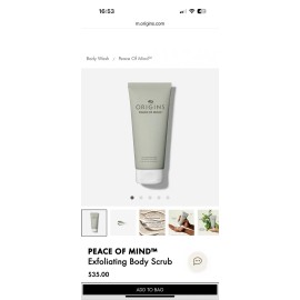 Origins Peace of Mind Exfoliating Body Scrub GommagePour Le Corps 6.7oz