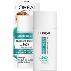 L'Oréal Paris Bright Reveal Fluid Anti-UV SPF 50 Medium Hue Niacinamide 50ml
