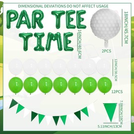 Let's Partee Time Golf Party Decorations Golf Balloons Banner Sport Themed Party Supplies Pink Balloons for Womens Birthday Baby Shower Bridal Shower Retirement Party
