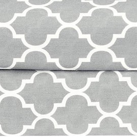 Royal Tradition Meridian 250-Thread-Count, 100-Percent Cotton Percale, Set of 2 King Pillow Cases, Grey/White