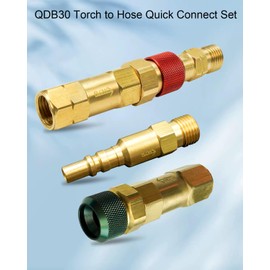 QNHEAY Regulator to Hose Kit for Torch Welding and Cutting Torches Withbuilt-In Check Valves and Flashback Arrestors, Brass Quick Connect Fittings Set Replace 312-QDB30