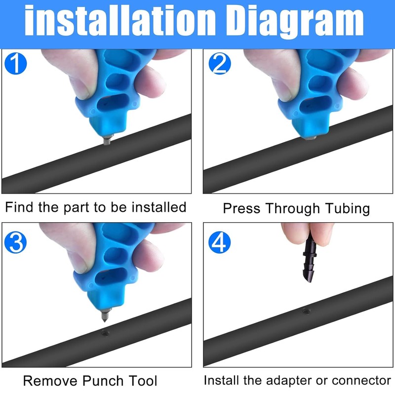 2-in-1 Drip Irrigation Tubing Hole Punch & Fitting Insertion Tool