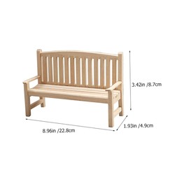Yardwe Set of 4 Garden Itz Chairs Toy Mini House Bench Garden Bench Mini Wooden Chair Micro Landscape Chair Landscape Bench Decoration DIY Mini Bench Wooden Small Chair Furniture