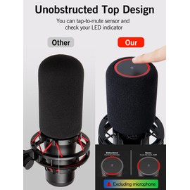 QuadCast 2 Boom Arm, Mic Arm Microphone Arm for HyperX QuadCast 2 with HyperX QuadCast 2 Pop Filter, 3/8" to 5/8" Adapter, by SUNMON