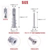 Hilitchi 100pcs Premium Quality Zinc Self-Drilling Drywall Anchor with Screw