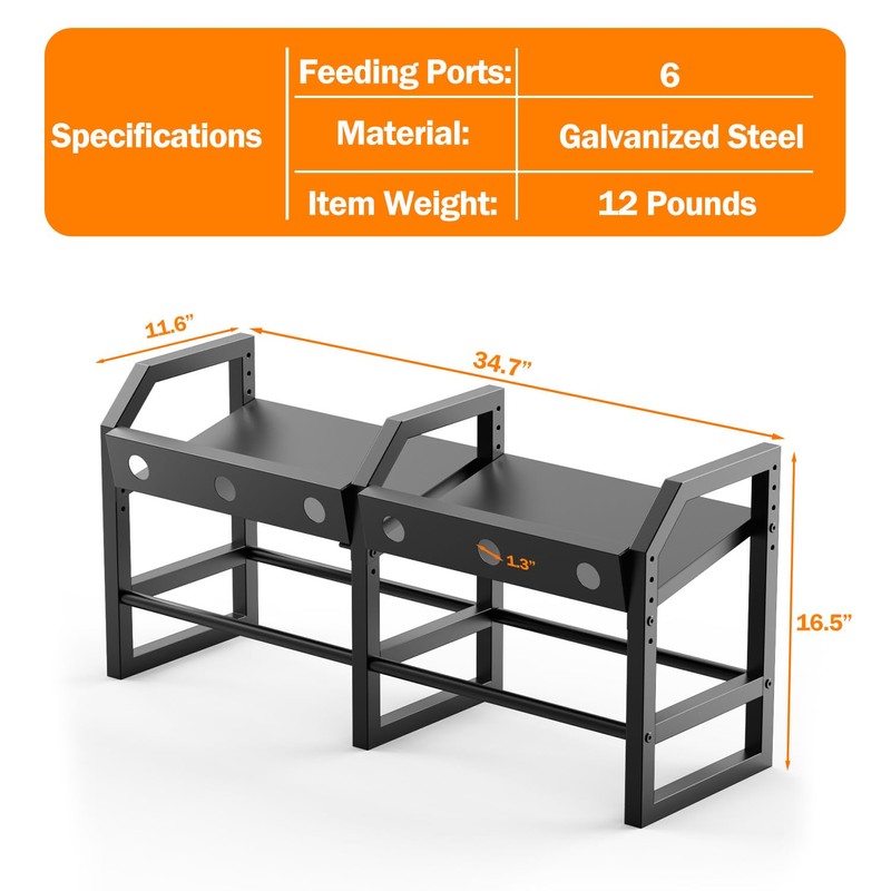 BUYYAH 6 Feeding Ports Portable Bottle Rack, Lamb Bottle Holder,