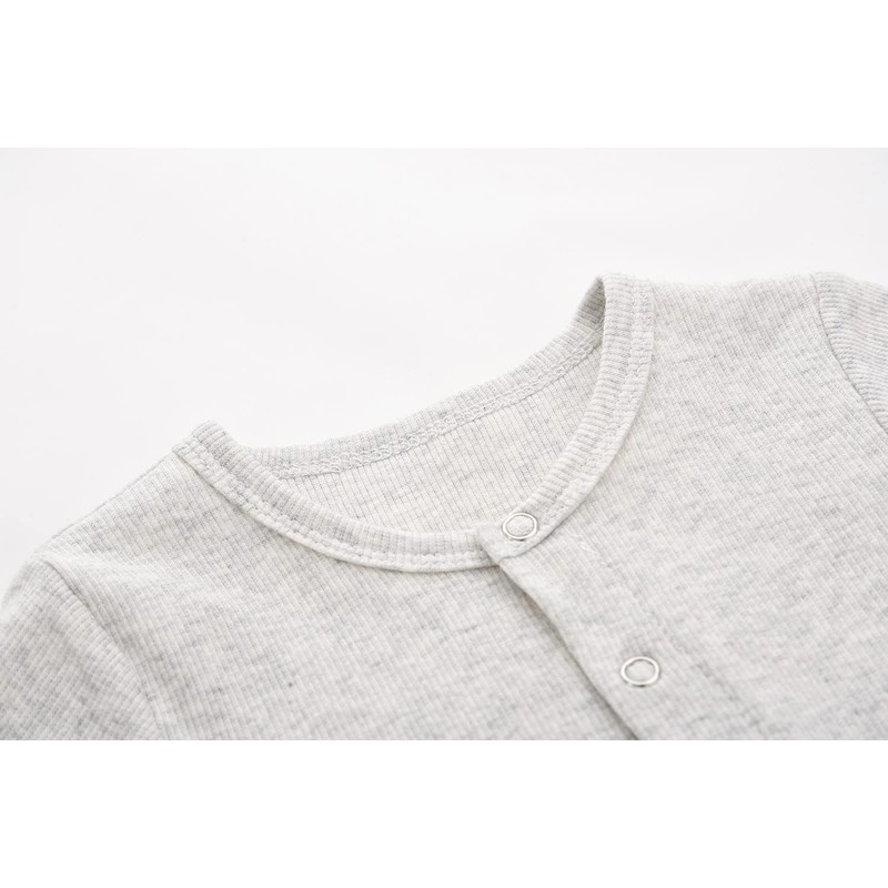 ACESTAR Baby Footed Pajamas with Mittens Cuffs, 2 Pack -