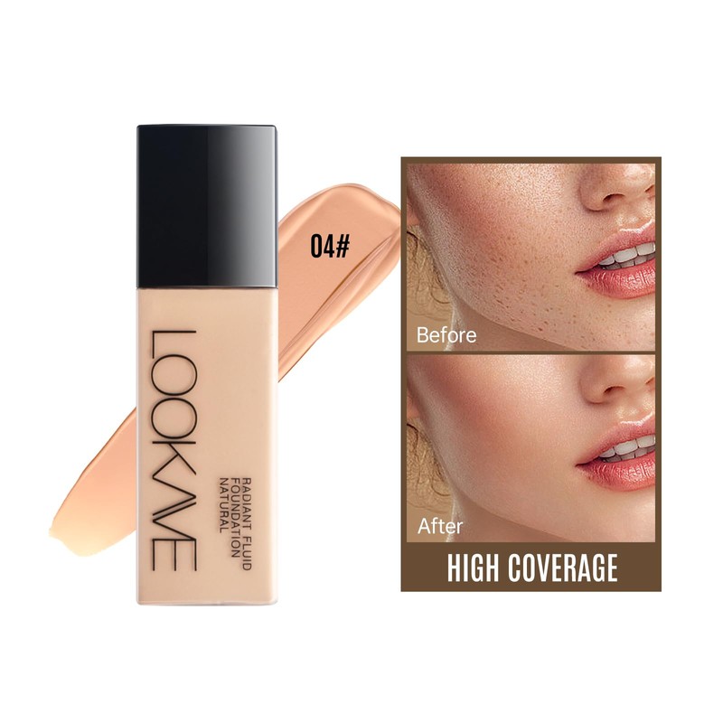 LAMUSELAND Full Coverage Foundation Makeup, Matte Liquid Waterproof Long-lasting Oil-free