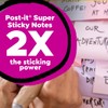 Post-it 100% Recycled Paper Super Sticky Notes, Lined, 4 in.