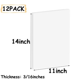Aisetmoon Foam Boards 12 Pack 11" x 14" White Foam Core Backing Board, 5mm Thickness Styrofoam Foam Core Board, Projects Foam Boards Presentation Board for Crafts, Paintings Prints, Framing