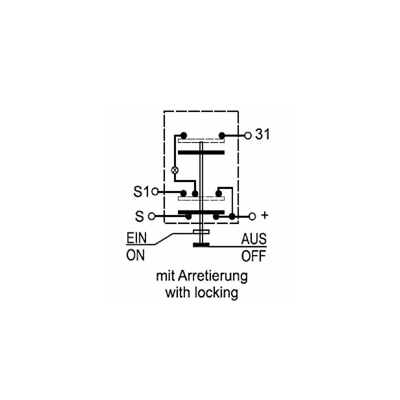 Pressure switch KM10040022 with locking switch: "Limit and tail light"