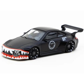 DCD Old & New 997 Matt Black with Graphics 'Hobby64' Series 1/64 Diecast Model Car by Tarmac Works