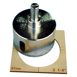 2 1/4" Diamond Hole Saw for Tile Shower Valve Faucet Waste Pipe - Porcelain Tile & Aquarium Glass