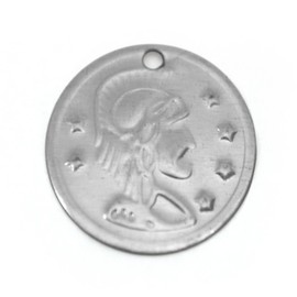 1000 Piece Belly Lady Belly Dancing Coins, With Cavalier Design On One Side - Silver