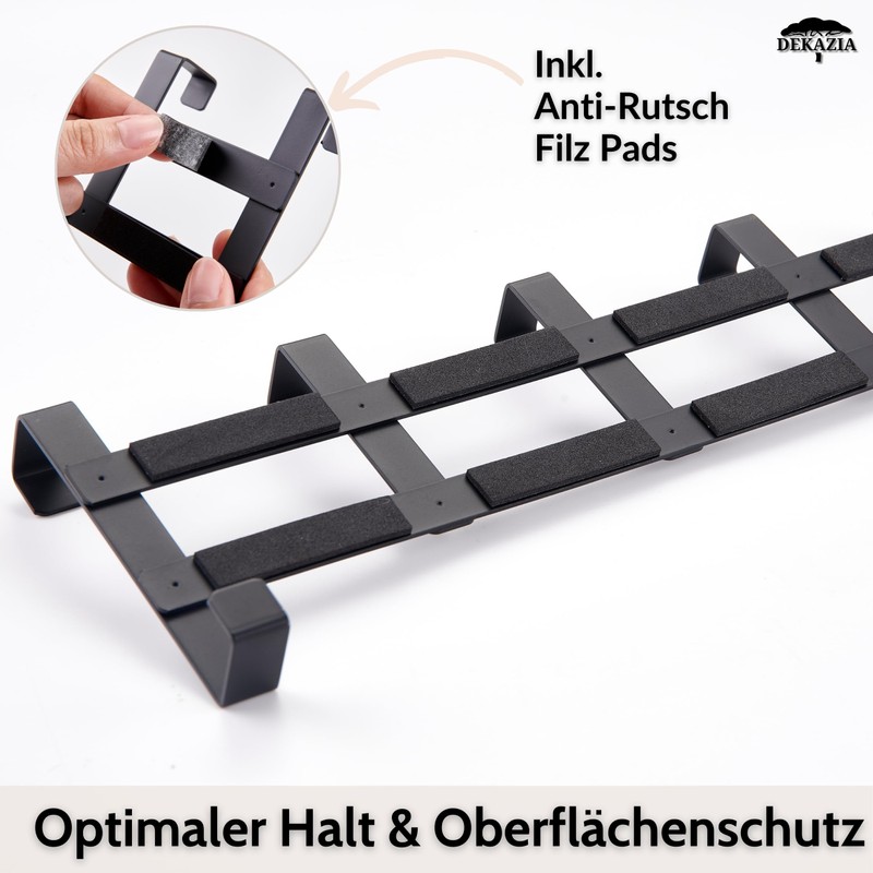 DEKAZIA Door Coat Rack Black for Hanging Door Hook Rack