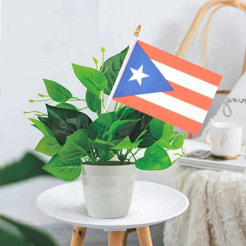 XCFH 20 Pack Puerto Rico Mini Stick Flag Small Puerto