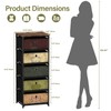 VASICAR Storage Unit with 5 Drawers, Fabric Nightstand, Clothes Organizer,