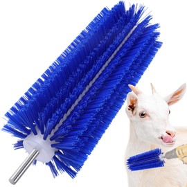 Livestock Scratching Mini Roto Drill Brush Attachment for Cow Goat Pig Dog Horse Grooming, 28cm Large Size, Remove Harmful Parasites/Dead Skin/Shedding Hair, Relieve Itching, 5/18inches Shank