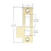3-1/2" Brushed Brass Mortise Door Strike Plate Replacement Model 312AB