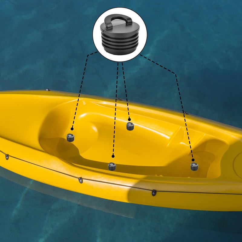 8 Pack Kayak Scupper Plugs, Universal Waterproof Rubber Kayak Bungs