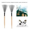 2PCS Drum Brush Double Headed Dual Purpose Maple Drumstick Rubber