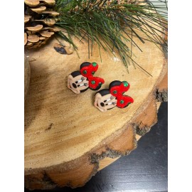 Pink tiful of LOVE Christmas Minnie Stud Earrings