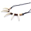 Scddboy Caveman Necklace,Jungle Necklace,Bone Tooth Necklace for Indian Tribe Prayer