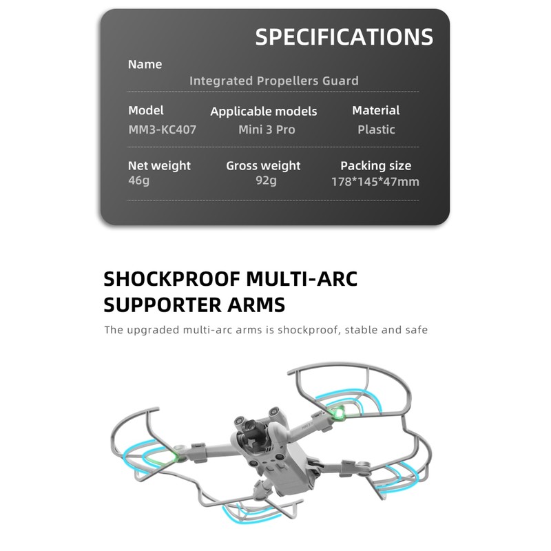 Propeller Guard Set Compatible for Mini 3 Pro Drone Anti
