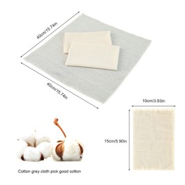 NHALESBG 10 Pieces Reusable Cheesecloth/Filter Bags for Straining, 5 PCS Square Muslin Pure Cotton Cloth, 5 PCS Cheesecloth Bags, Cheese Cloths Nut Bag Strainer for Oat/Almond/Yogurt/Juice/Tea (10PCS)