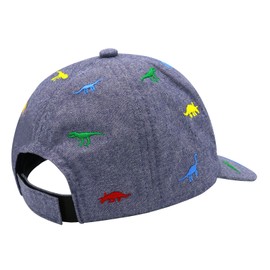 Sarfel Grey Dinosaur Toddler Hat for Girls/Boys, UPF 50+ Sun Protection, Adjustable Baseball Cap, Ages 2-4 Years